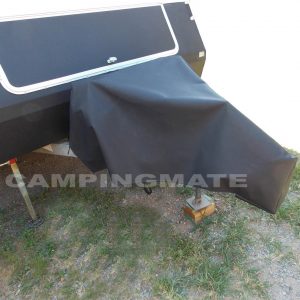 Caravan full size drawbar cover Black 630gsm